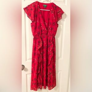 Dip red floral dress size small